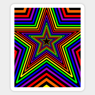 Rainbow LGBTQ Stars Magnet